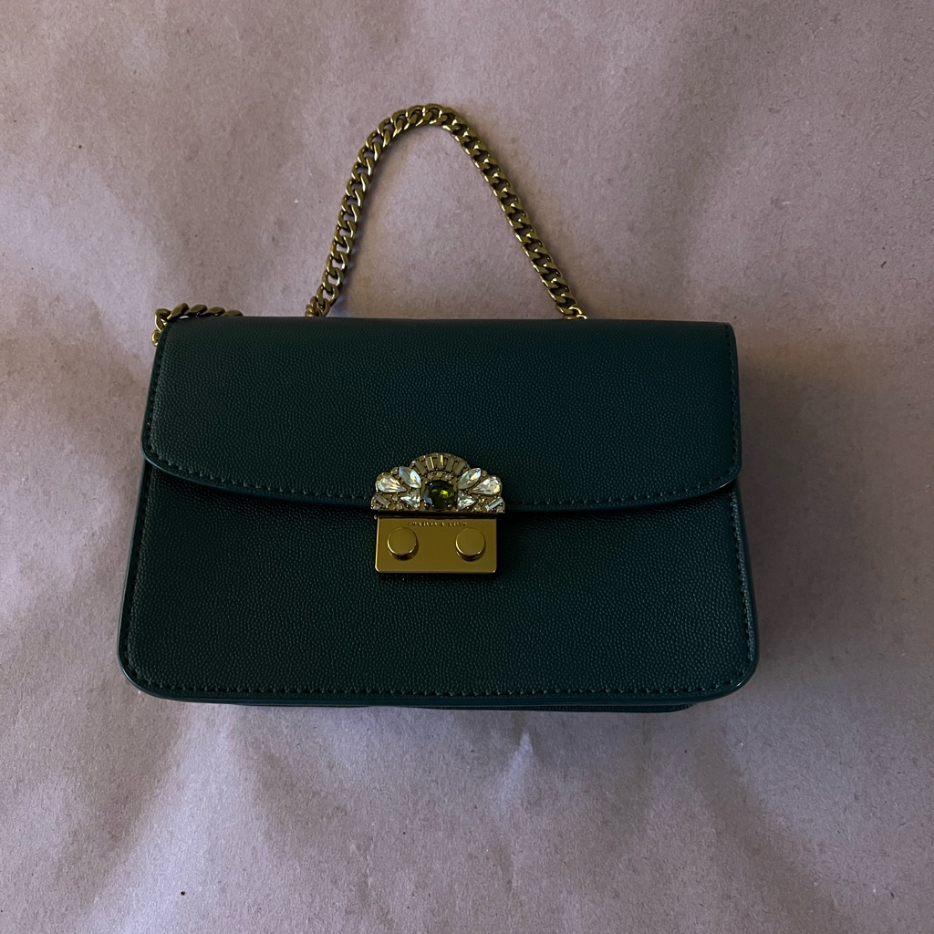 Charles  Keith Emerald Green Bag